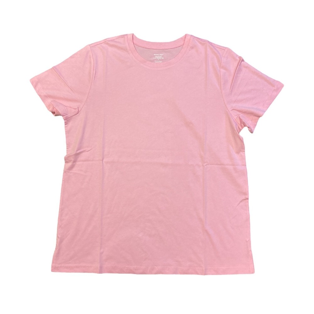 NWT Member's Mark Women's Soft‎ Short Sleeve Crewneck Tee Pink Small